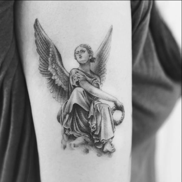 angel tattoos in memory of