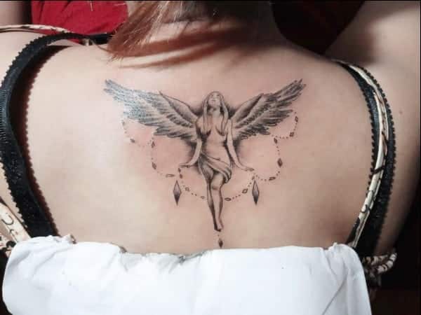 angel wing tattoos back