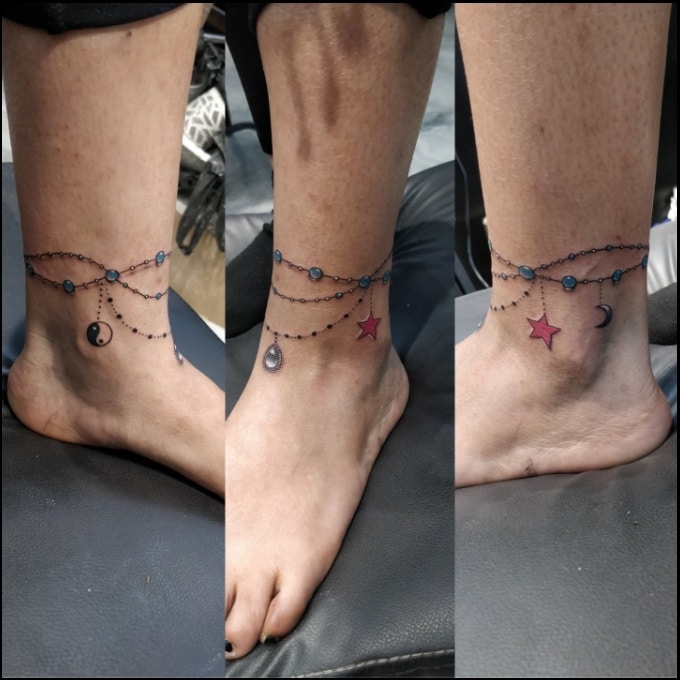 bracelet ankle tattoos