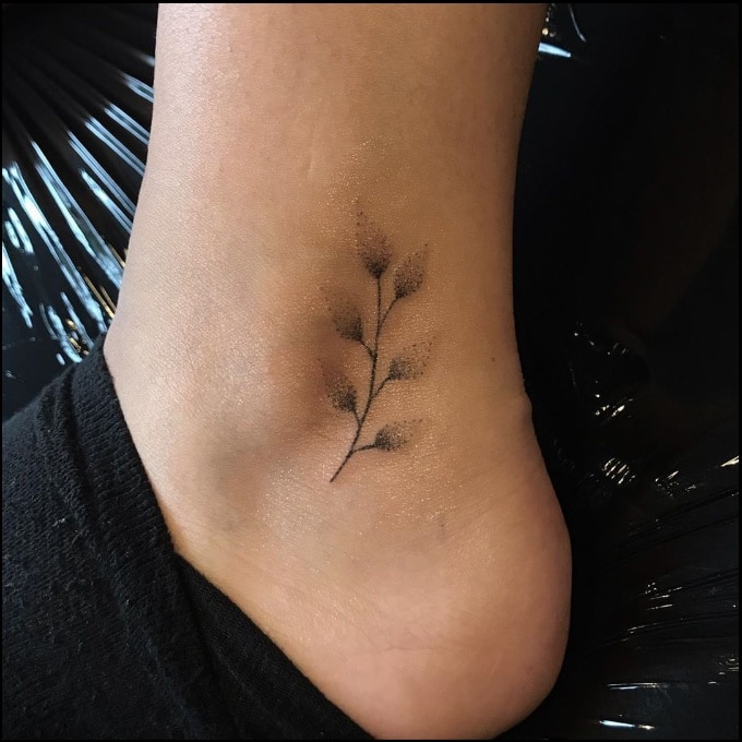 tiny ankle tattoos