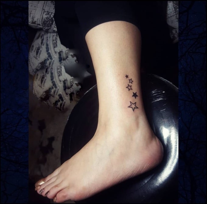 star ankle tattoos
