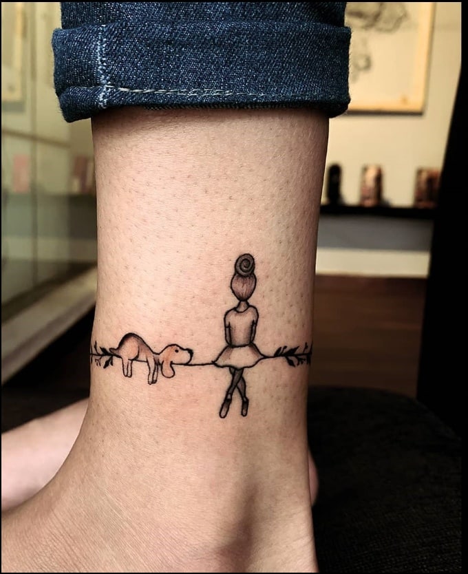 sister tattoos for ankle