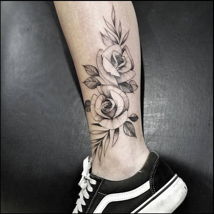 ankle rosary tattoos