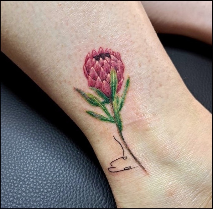 ankle tattoos flowers