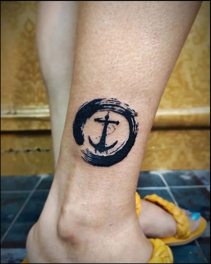 anchor tattoos for ankle