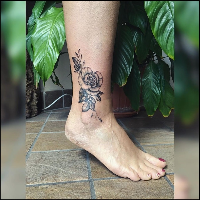 butterfly ankle tattoos