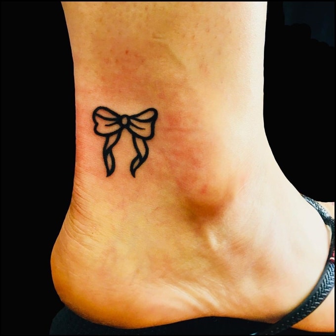 bow ankle tattoos