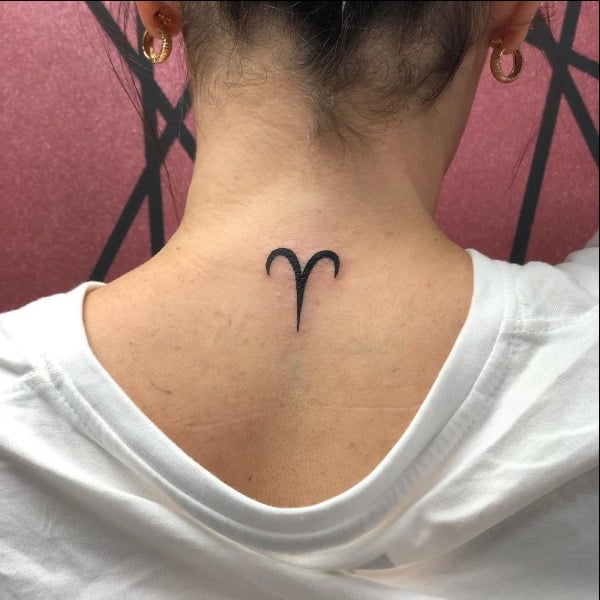 14 Dashing Aries Neck Tattoos