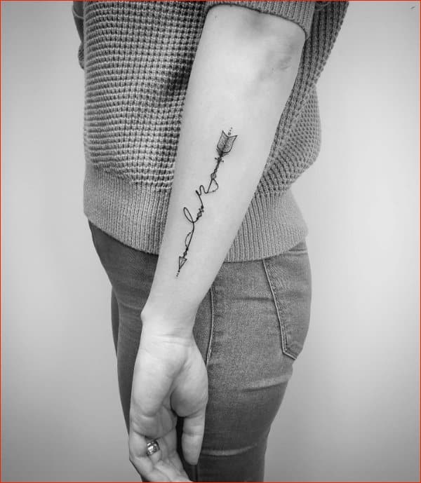 arrow tattoo on wrist meaning