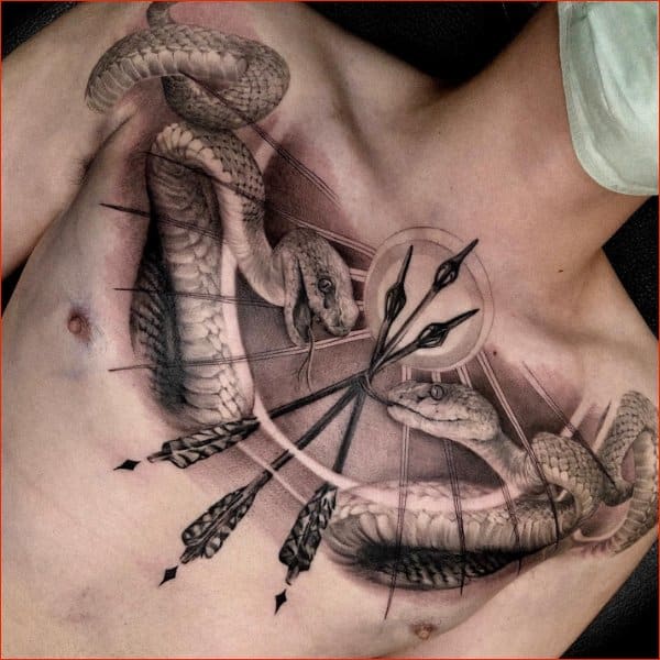 Best arrow tattoos on chest