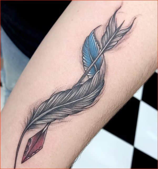 Discover more than 78 arrow and feather tattoo best  thtantai2