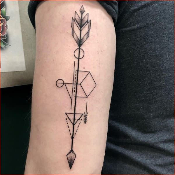 Best arrow tattoos geometrical style