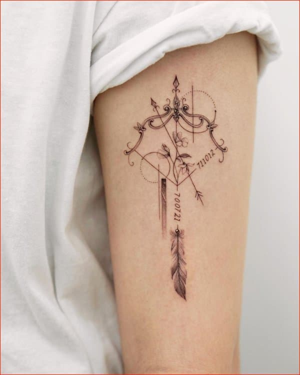 Best arrow tattoos for inner biceps