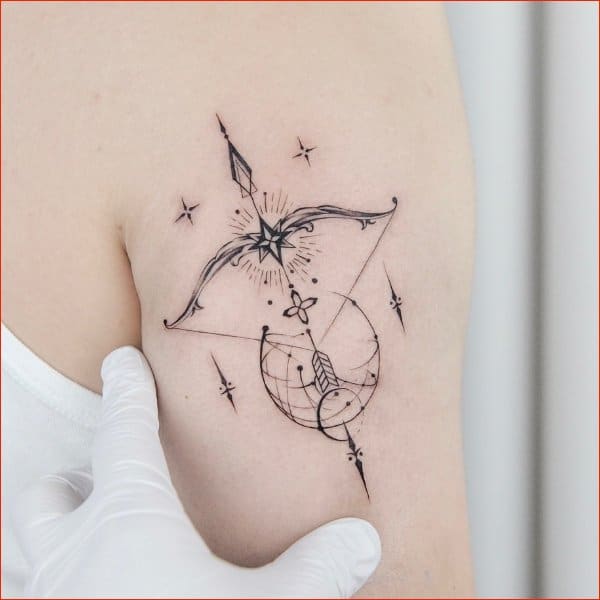 Best arrow tattoos with bow