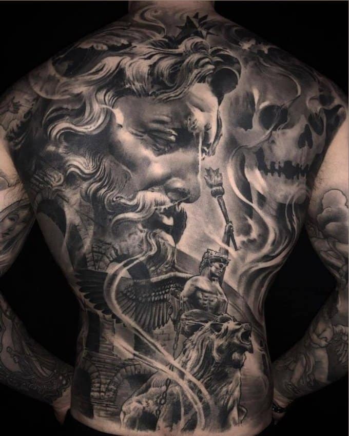 Full Back Tattoos for men