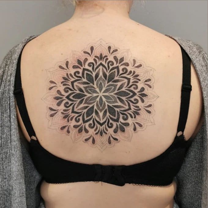 Mandala Tattoos for women's back