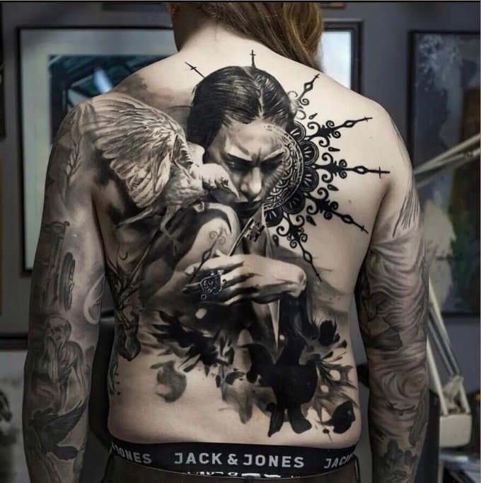 upper back tattoos for females