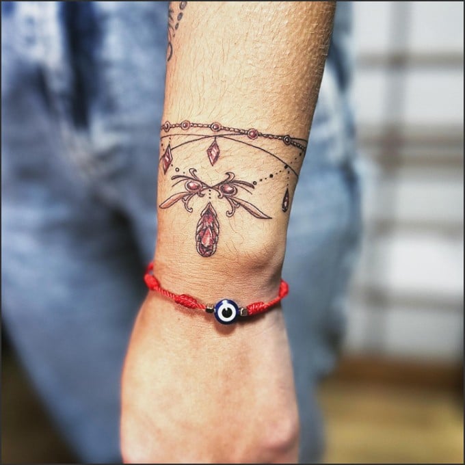 wrist jewelry's bracelet tattoos
