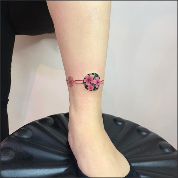 75 Charming Ankle Bracelet Tattoos With Mind Blowing Designs