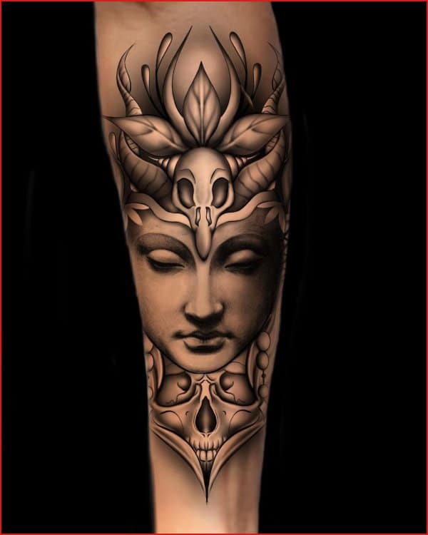 full sleeve buddha tattoos