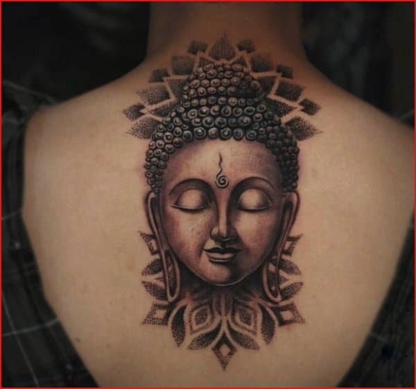 buddha tattoo back