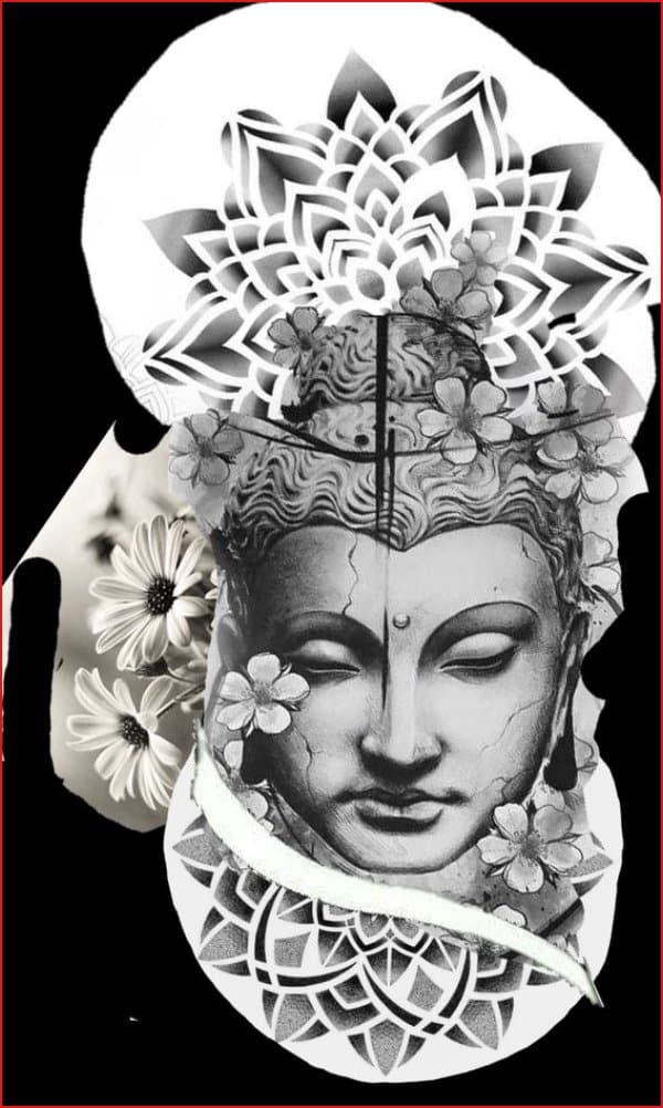 Premium Vector  Tattoo art buddha thai design hand drawing and sketch