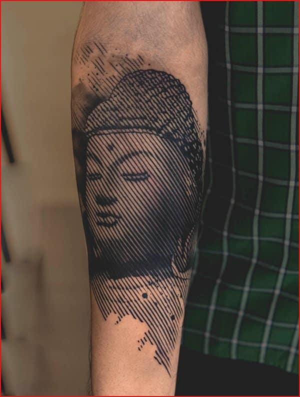 buddha tattoo arm
