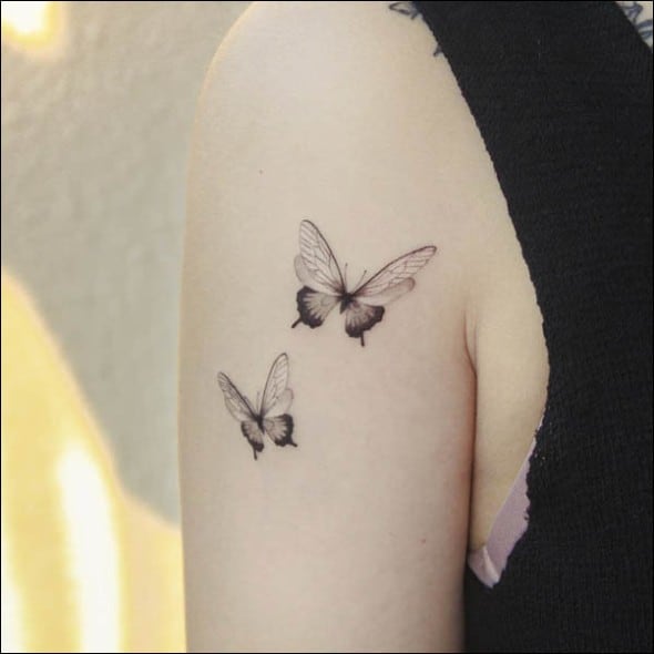 simple butterfly tattoos