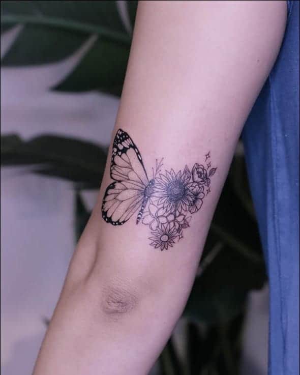 colorful butterfly tattoos