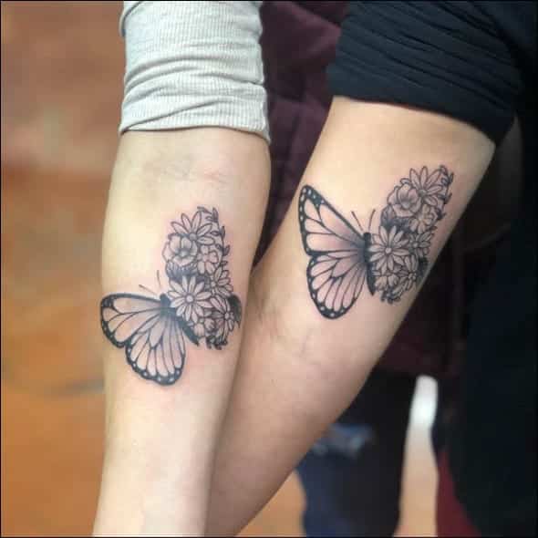 mother daughter butterfly tattoos