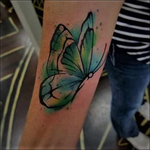 watercolor butterfly tattoos