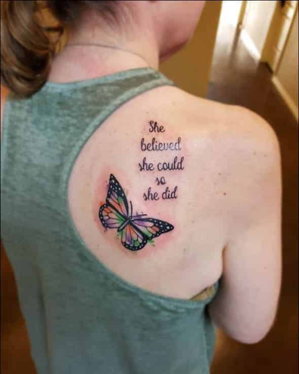 monarch butterfly tattoos on shoulder