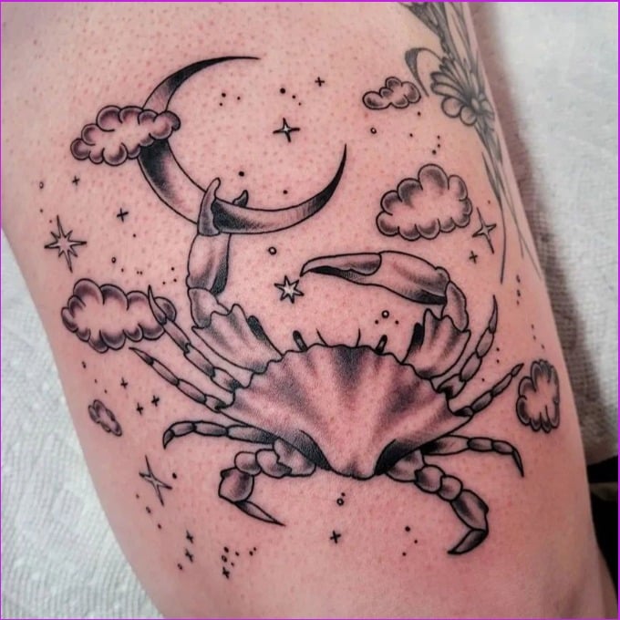 cancer zodiac tattoo crab