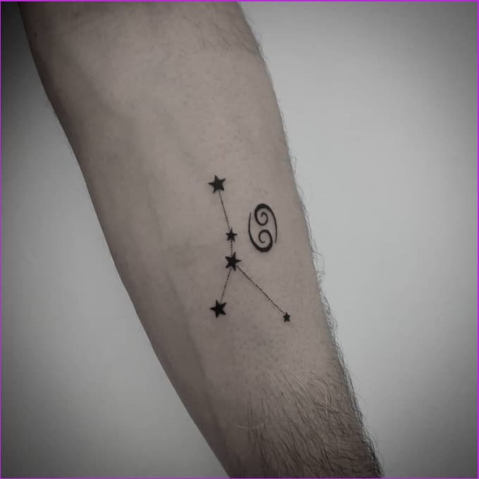 20+ Amazing Cancer Constellation Tattoo Ideas with Meaning - Body Art Guru