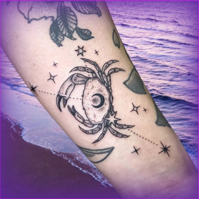 cancer zodiac tattoos constellation