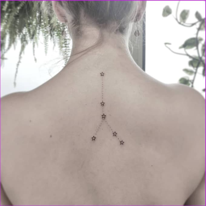 cancer zodiac tattoo on back