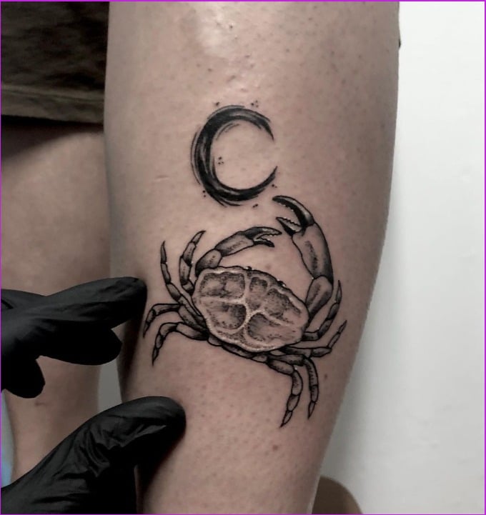 cancer zodiac moon tattoos