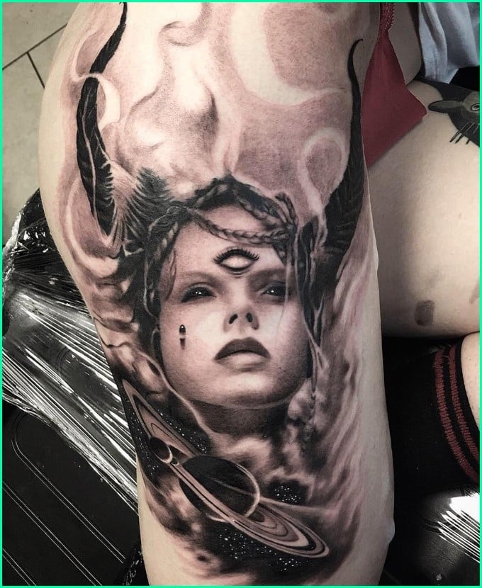 capricorn goddess tattoo