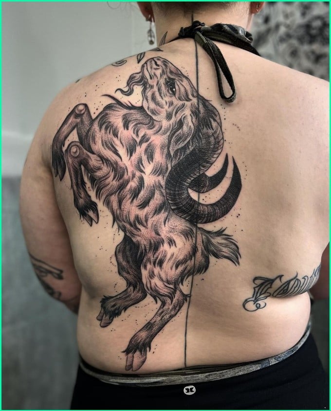 capricorn goat tattoos 