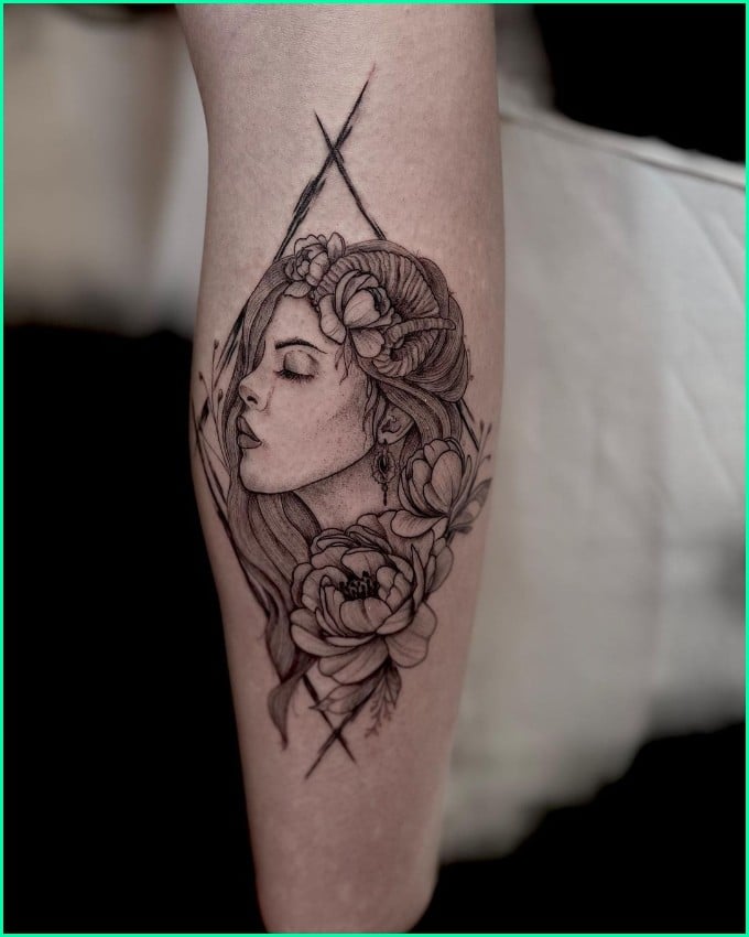 capricorn goddess tattoos