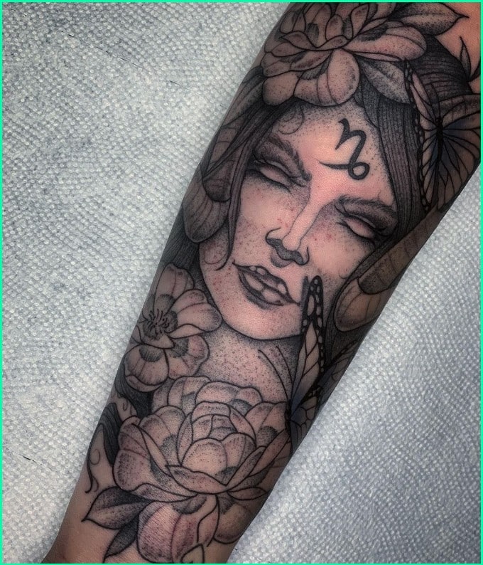 meaningful capricorn tattoos for females