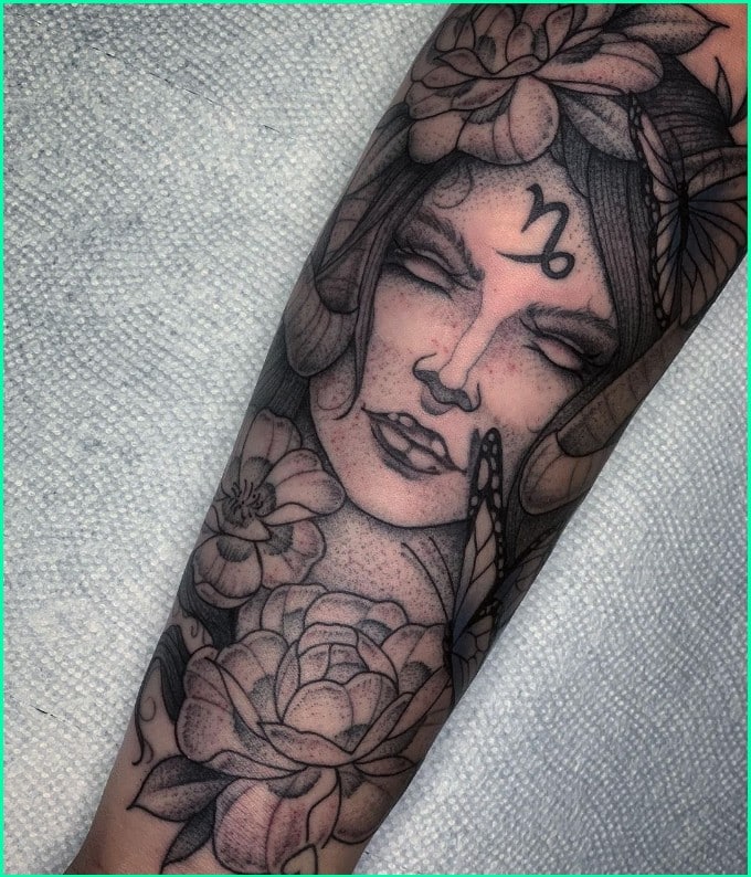 meaningful capricorn tattoos for females 