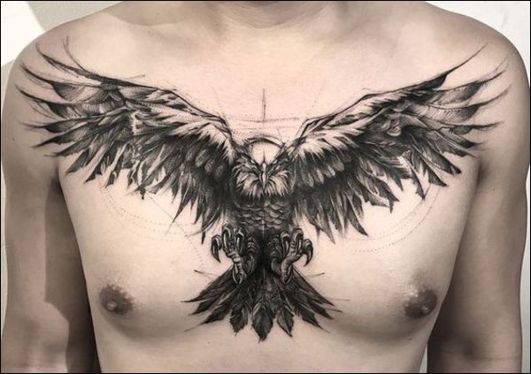 50 Traditional Eagle Tattoos For Men 2023 Bald Rising Traditional Flag