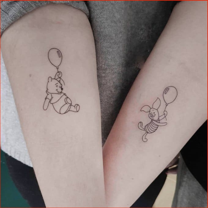 winnie the pooh couple tattoo ideas