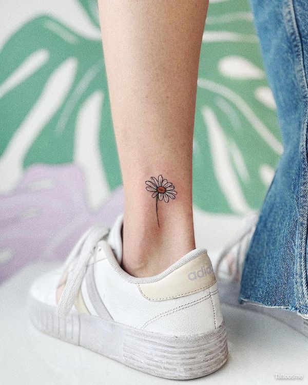 daisy tattoos for legs