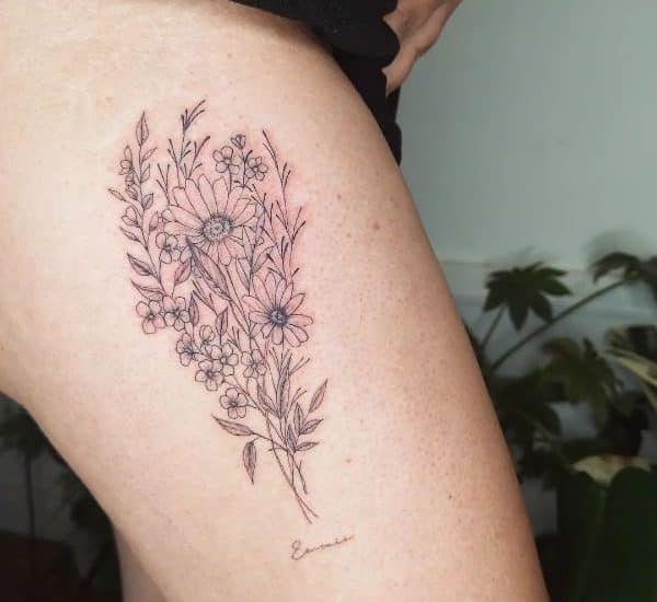 Beautiful shoulder cap of flowers for  Sarah Allen Tattoo  Facebook