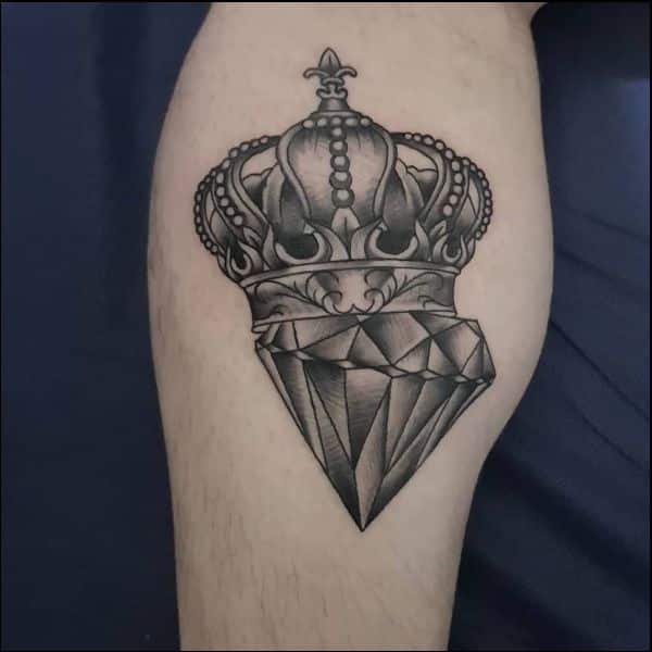 diamond and crown tattoos