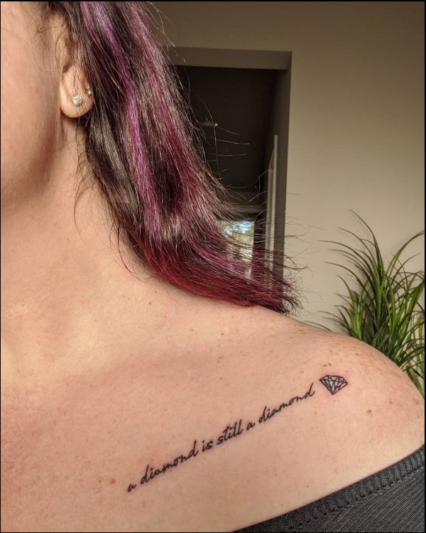 diamond tattoos with quotes