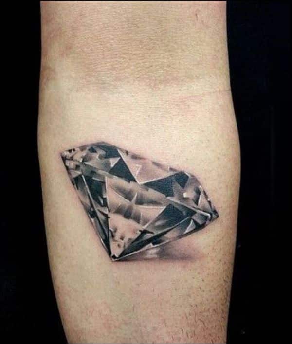 realistic 3d diamond tattoos