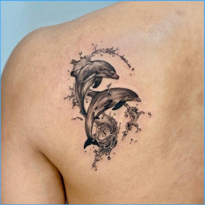 dolphin sister tattoos